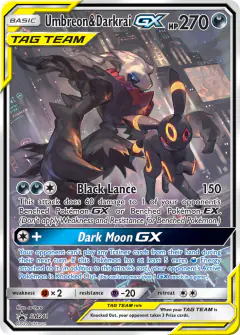 Umbreon & Darkrai-GX SM241 Promo card from Sun & Moon Black Star Promos
