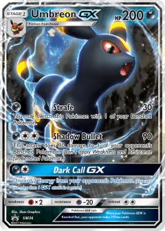 Umbreon-GX SM36 Promo card from Sun & Moon Black Star Promos