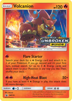 Volcanion SM179 Promo card from Sun & Moon Black Star Promos