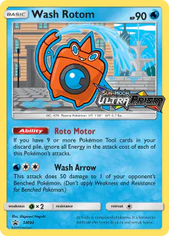 Wash Rotom SM94 Promo card from Sun & Moon Black Star Promos