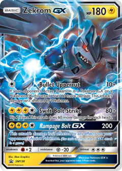 Zekrom-GX SM138 Promo card from Sun & Moon Black Star Promos