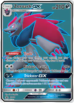 Zoroark-GX SM84 Promo card from Sun & Moon Black Star Promos