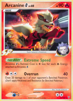 Arcanine G 15/147 Rare card from Supreme Victors