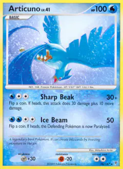 Articuno 16/147 Rare card from Supreme Victors