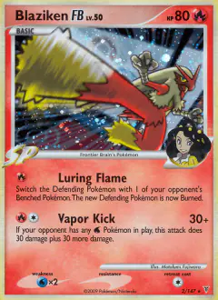 Blaziken FB 2/147 Rare Holo card from Supreme Victors