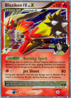 Blaziken FB LV.X 142/147 Rare Holo LV.X card from Supreme Victors