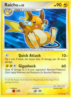 Raichu 77/147 Uncommon card from Supreme Victors
