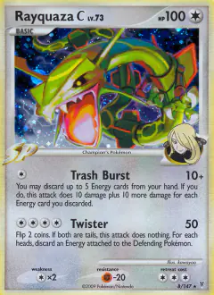 Rayquaza C 8/147 Rare Holo card from Supreme Victors