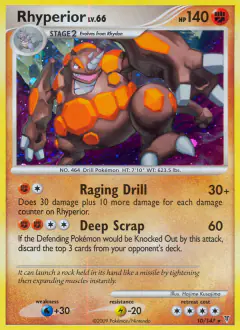 Rhyperior 10/147 Rare Holo card from Supreme Victors