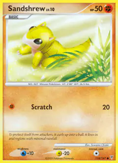 Sandshrew 124/147 Common card from Supreme Victors