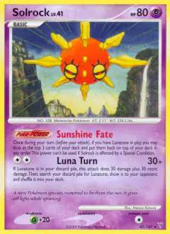 Solrock 45/147 Rare card from Supreme Victors