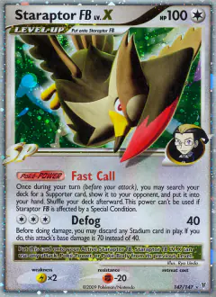 Staraptor FB LV.X 147/147 Rare Holo LV.X card from Supreme Victors
