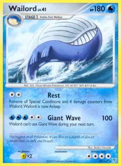 Wailord 47/147 Rare card from Supreme Victors