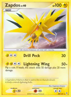 Zapdos 48/147 Rare card from Supreme Victors