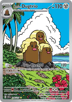 Alolan Dugtrio 208/191 Illustration Rare card from Surging Sparks