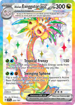 Alolan Exeggutor ex 225/191 Ultra Rare card from Surging Sparks