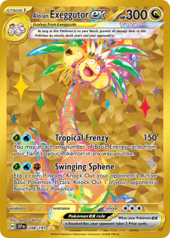 Alolan Exeggutor ex 248/191 Hyper Rare card from Surging Sparks