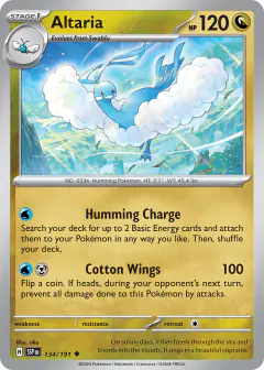 Altaria 134/191 Uncommon card from Surging Sparks