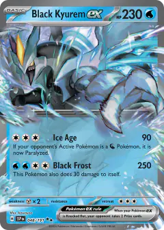 Black Kyurem ex 048/191 Double Rare card from Surging Sparks