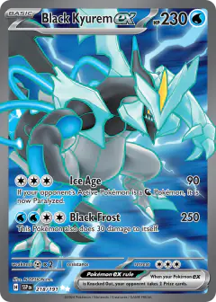 Black Kyurem ex 218/191 Ultra Rare card from Surging Sparks