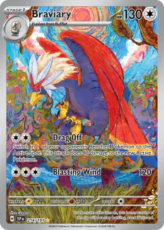 Braviary 214/191 Illustration Rare card from Surging Sparks