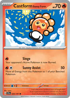 Castform Sunny Form 020/191 Common card from Surging Sparks