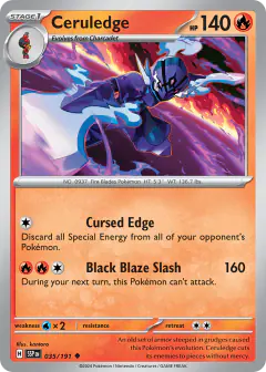 Ceruledge 035/191 Uncommon card from Surging Sparks