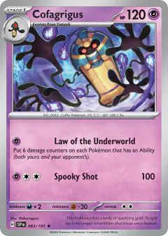 Cofagrigus 083/191 Rare card from Surging Sparks