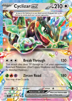 Cyclizar ex 159/191 Double Rare card from Surging Sparks