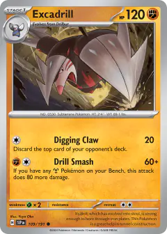 Excadrill 109/191 Common card from Surging Sparks