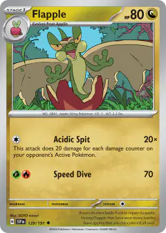 Flapple 139/191 Uncommon card from Surging Sparks