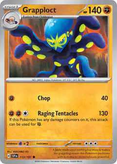 Grapploct 113/191 Common card from Surging Sparks