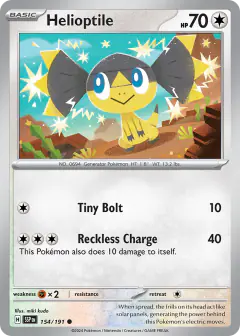 Helioptile 154/191 Common card from Surging Sparks