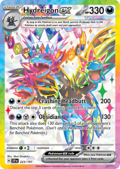 Hydreigon ex 223/191 Ultra Rare card from Surging Sparks