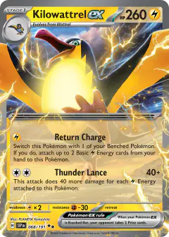 Kilowattrel ex 068/191 Double Rare card from Surging Sparks