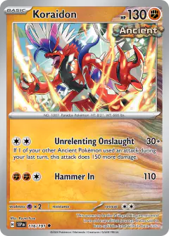 Koraidon 116/191 Uncommon card from Surging Sparks