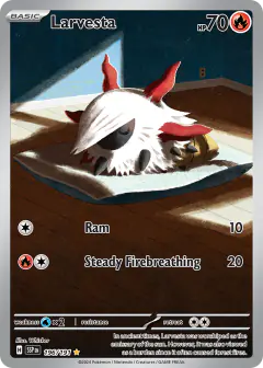 Larvesta 196/191 Illustration Rare card from Surging Sparks