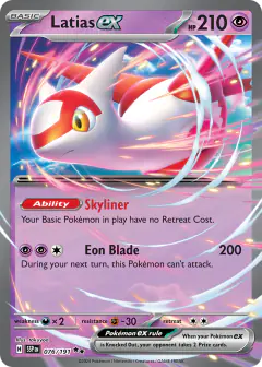 Latias ex 076/191 Double Rare card from Surging Sparks