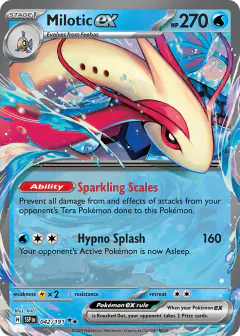 Milotic ex 042/191 Double Rare card from Surging Sparks