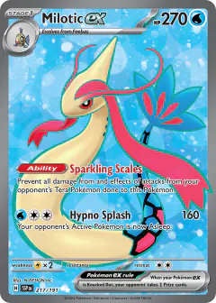 Milotic ex 217/191 Ultra Rare card from Surging Sparks