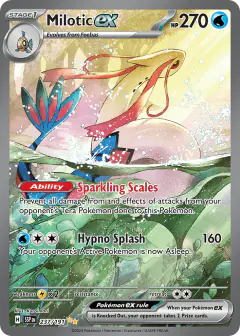 Milotic ex 237/191 Special Illustration Rare card from Surging Sparks