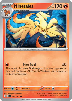 Ninetales 017/191 Uncommon card from Surging Sparks