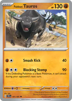 Paldean Tauros 101/191 Uncommon card from Surging Sparks