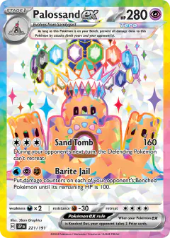 Palossand ex 221/191 Ultra Rare card from Surging Sparks