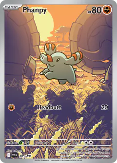 Phanpy 205/191 Illustration Rare card from Surging Sparks