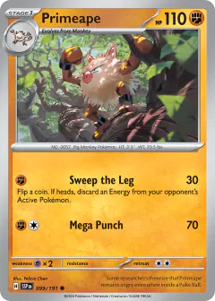 Primeape 099/191 Common card from Surging Sparks