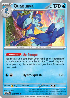 Quaquaval 052/191 Uncommon card from Surging Sparks
