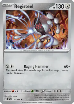 Registeel 125/191 Uncommon card from Surging Sparks