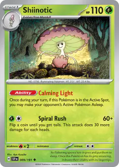 Shiinotic 009/191 Uncommon card from Surging Sparks