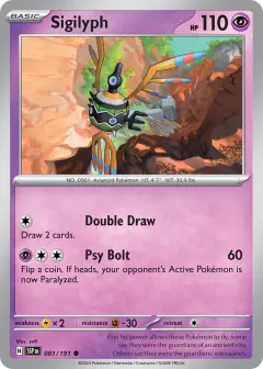 Sigilyph 081/191 Common card from Surging Sparks